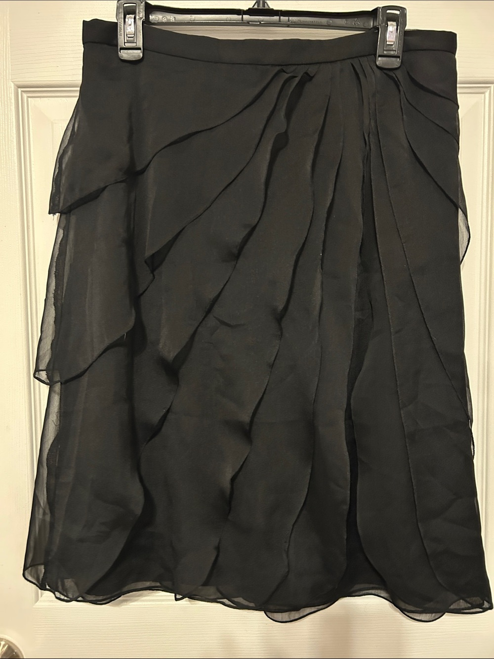 Flowy Layered A-Line Skirt - Black